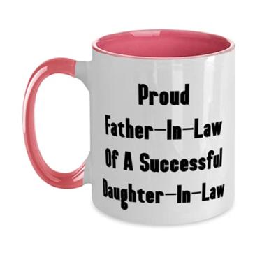 Imagem de Fun Father-in-law, Proud Father-In-Law Of A Successful Daughter-In-Law, nova caneca de 325 ml para pai de filho