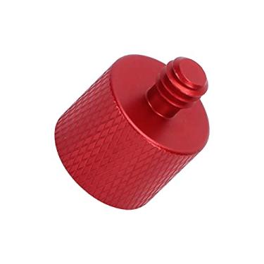 Imagem de BHDK Conversor de parafuso de tripé, prático adaptador profissional de parafuso de tripé preciso para câmera para monopé para tripé (vermelho (A1-C), rosa)