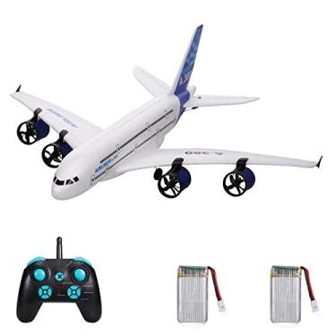 Imagem de Galori Aeronave voadora A380 2.4G RC Airplane Flying Aircraft Glider com LED holofote 3CH para iniciantes EPP Foam Asa Fixa Avião Espuma Avião Controle Remoto Aeromodelismo Brinquedos Crianças Present