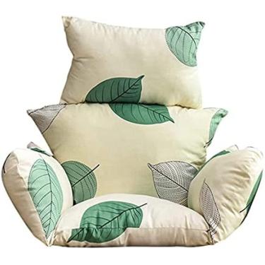 Imagem de Almofadas Grandes Para Cadeira De Jardim Em Vime Ao Ar Livre, Almofada De Assento Para Cadeira De Balanço Suspensa Ao Ar Livre, Almofadas Para Cadeira De Cesto Para Jardim Com Varanda Interna, Alm