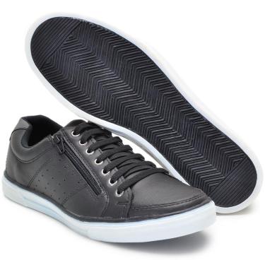 Imagem de Sapatenis Masculino Ziper Cadarço Casual Social Confortável 754