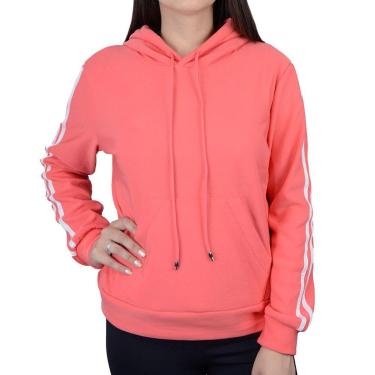 Imagem de Blusa Feminina Facinelli By Mooncity Moletom Peluciado Rosa Coral - 670330-Feminino