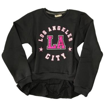 Imagem de Blusa De Frio Moletom Infantil Menina Estilosa Olyns Top-Feminino