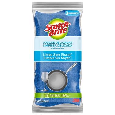 Imagem de Esponja Scotch Brite Não Risca c/3 Azul