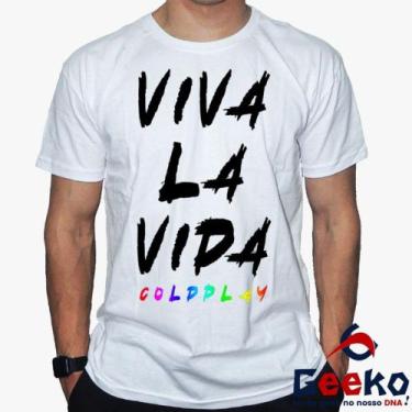 Imagem de Camiseta Coldplay 100% Algodão Viva La Vida Rock Alternativo Geeko