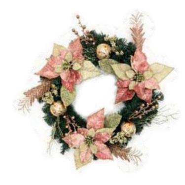 Imagem de Guirlanda de Natal Rose 55 cm Yangzi