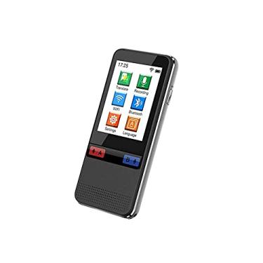 Imagem de Dispositivo tradutor de idioma de voz inteligente, fala/texto off-line bidirecional em tempo real WiFi Tela de toque IPS de 2,4 polegadas com suporte para 75 idiomas para aprender viagens de negócios