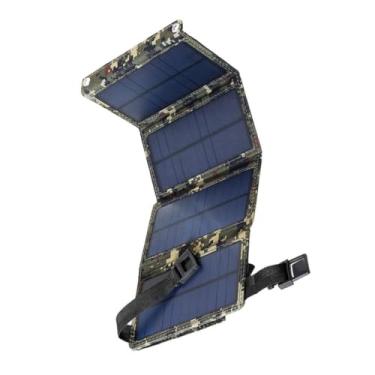 Imagem de CHILDWEET carregador de energia solar carregador de telefone carregador solar dobrável ferramenta de carregamento solar painel solar ar livre painéis solares fonte de energia equipamento