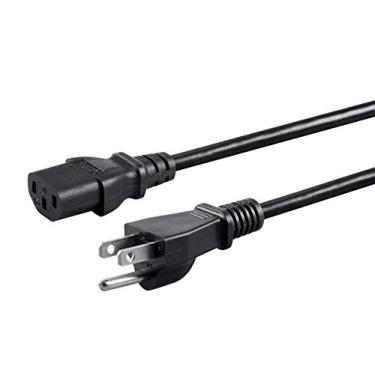 Imagem de Monoprice Cabo de alimentação - NEMA 5-15P para IEC 60320 C13, 13 Amp, 1625 Watt, 3 pinos, 16AWG, 2,2 m, preto