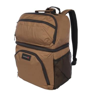 Imagem de WOLVERINE Mochila térmica para 36 latas | Nylon durável para pregos, compartimento duplo refrigerador e armazenamento seco, painel traseiro de malha acolchoada e bolsos externos para garrafa de água