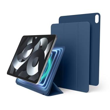 Imagem de elago Capa para iPad Air 11 (M3, M2), 5º, 4º / Pro 11 (1º) - Capa para iPad com fixação magnética em metal, compatível com Apple Pencil e estojo Elago Pencil (azul)
