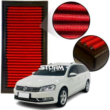 Imagem de Filtro de Ar Esportivo Passat 2.0 Tsi Turbo 2010 A 2014 Inbox RS Filter Lavável Reutilizavel Remap Stage Chip Potencia Sedan Wagon Comfortline R-line Compatível com Volkswagen