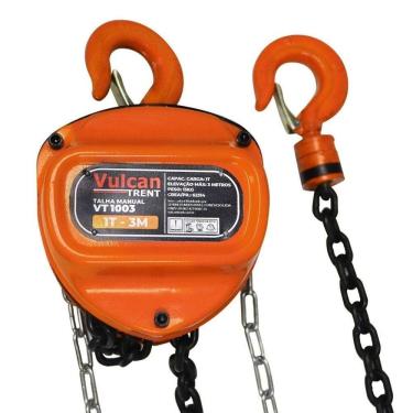 Imagem de Talha Manual para 1 Tonelada Corrente 3 Metros Vt1003 - Vulcan Trent