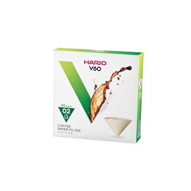 Imagem de Filtro de Papel Natural Para Coador de Café V60, Tamanho 02, Caixa Com 40 Hario 0 Marrom