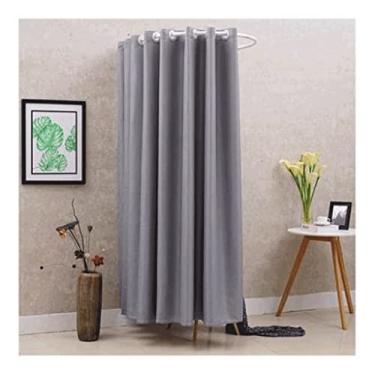 Imagem de Guarda-roupa Vestiário portátil Simples móvel em forma de U Vestiário Alta taxa de sombreamento Proteção de privacidade Economize espaço Faça você mesmo Vestiário temporário armário