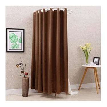 Imagem de Guarda-roupa Vestiário portátil Simples móvel em forma de U Vestiário Alta taxa de sombreamento Proteção de privacidade Economize espaço Faça você mesmo Vestiário temporário armário