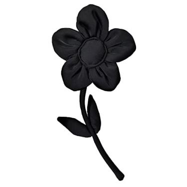 Imagem de SANGXIU Broche de flor de tecido preto e branco broches exagerados de joias da moda para mulheres acessórios de colarinho de camisa
