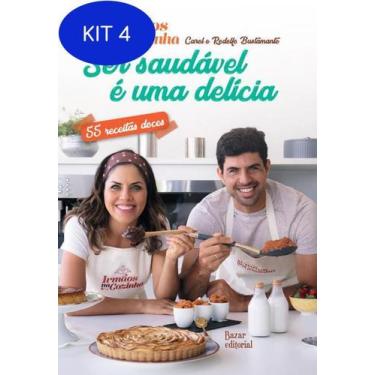 Imagem de Kit 4 Livro Ser Saudável É Uma Delícia - 55 Receitas Doces - Bazar Edi