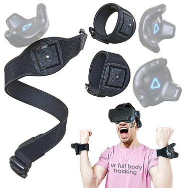 Imagem de Skywin VR Tracker Belt and Tracker Strap Bundle Compatible with HTC Vive System Tracker Pucks - 1Belt & 2Hand Straps - Adjustable Belt, Hand Straps for Waist and Full-Body Tracking in Virtual Reality