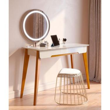 Imagem de Penteadeira Ambiente Jazz Off White com Led - Imcal