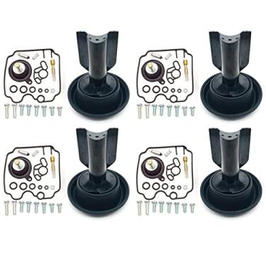Imagem de Kit de reparo de carburador com válvula de corte de ar de diafragma de êmbolo para Yamaha TDM850 1992-1993 XTZ750 1989-1997 TDM 850 XTZ 750 (4 conjuntos)