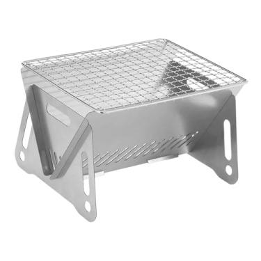 Imagem de harayaa Churrasqueira a Carvão Portátil Fogão de Acampamento para Mochila Jardim Quintal