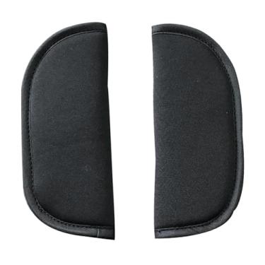 Imagem de Almencla Almofadas de alça de assento capa de arnês, capa de cinto de segurança macio portátil infantil do bebê, universal para carrinhos de criança assentos, ombro preto