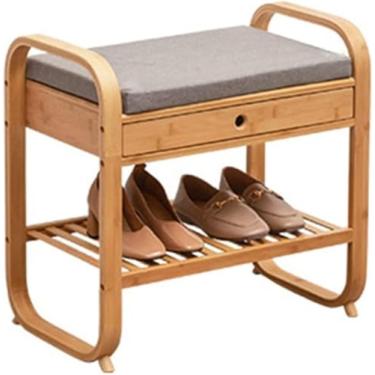 Imagem de Banco de entrada para sapatos, banco de armazenamento, banco de cabeceira para entrada, suporte para sapato, arco criativo, banco para troca de sapatos