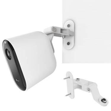 Imagem de Zwolf Suporte de parede de metal ajustável compatível com bateria Wyze câmera de segurança externa/interna, mantendo a visão da câmera permanece nivelada e estável, não importa o ângulo. (branco,