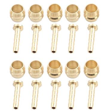 Imagem de 10 Conjunto Kit de inser??o de conex?o de oliva e lat?o para freio de bicicleta Mangueira de freio a disco hidr¨¢ulico Conector de oliva Pe?a de reposi??o(BH59),Inser??o de azeitona oliva da mang,