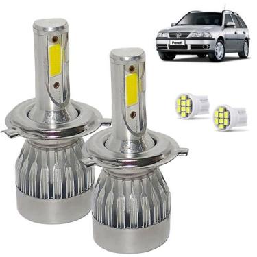 Imagem de Kit Super Led Parati G3 2000 a 2005 Farol Simples Alto e Baixo H4 2000