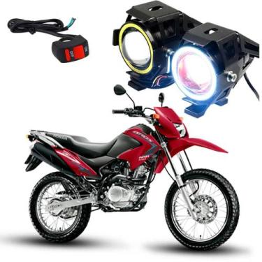 Imagem de Kit Led Farol Milha Moto Honda NXR 150 BROS ESD 2003 Angel Eye U7 - U7