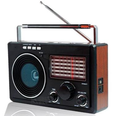 Imagem de Rádio AM/FM/SW1-9 Com 11 Bandas Entrada Pendrive Cartão de Memória LE-