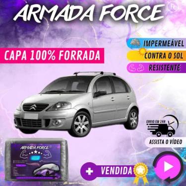 Imagem de Capa Cobrir Carro C3 ANTIGO 100% Forrada Armada Force 100% Impermeável