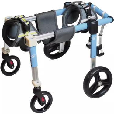 Imagem de Cadeira de rodas para cães Cadeira de rodas confortável para cães - rodas ajustáveis ​​de 2/4, suporte completo para proteção do peito, recuperação de suportes para pernas de animais de esti