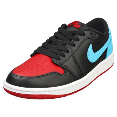 Imagem de Air Jordan 1 Tênis feminino retrô baixo, preto/vermelho/azul, 6
