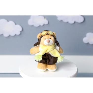 Imagem de PELUCIA URSO FAMILY 12 CM - PARA MOBILE E DECORAÇÃO (Aviador clássico amarelo)