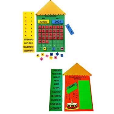 Imagem de Kit Painel Para Sala de Aula Calendário Aniversariante e Bem Vindos - 