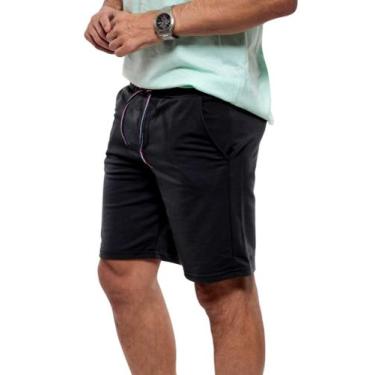 Imagem de Bermuda Masculina de Moletinho - KRAYANI, Preto, P
