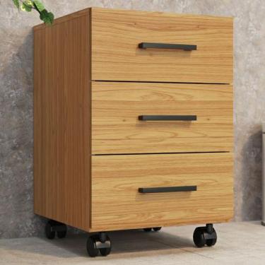 Imagem de Gaveteiro 3 Gavetas 100% Mdf Industrial Concept Freijó - Panorama Móve