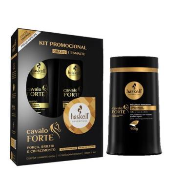 Imagem de Kit Haskell Cavalo Forte Shampoo Condicionador 500 Masc 900