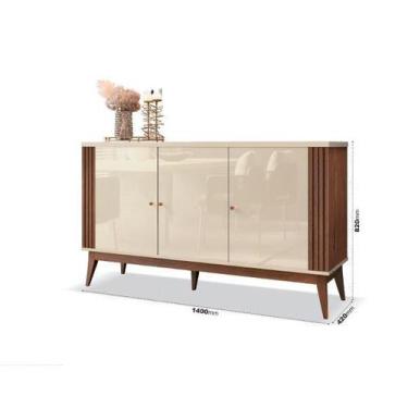 Imagem de Buffet / Balcão / Bancada / Aparador ARG Modelo Retrô com Pés em Madei