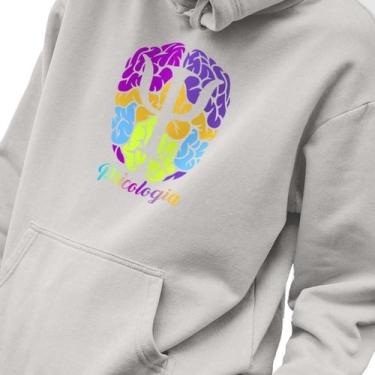 Imagem de Blusa Moletom Masculino Estampado Psicologia em Algodão Fio 30.1 Pente
