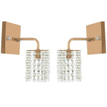 Imagem de Kit 2 Arandelas De Cristal Legitimo Clearcast Cobre - MARRYLUZ