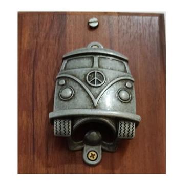 Imagem de Abridor De Garrafa Parede Perua Kombi Bar Boteco + Madeira - Funditex