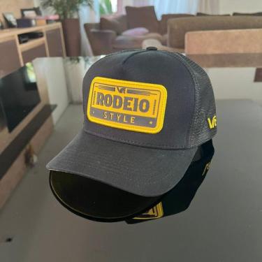 Imagem de Boné Vrt Trucker  Rodeio Style Brim Preto Aba Inferior Amarelo