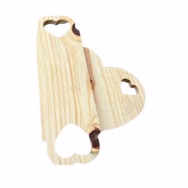 Imagem de Kit 2 Tábuas De Servir+sousplat Coração Churrasco Madeira - Cn Ximenes