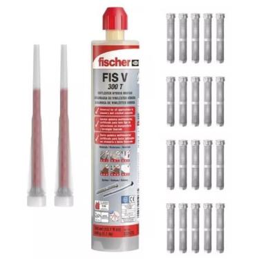 Imagem de Chumbador Químico VL com 20 Camisas Bucha Injeção 12mm - FISCHER