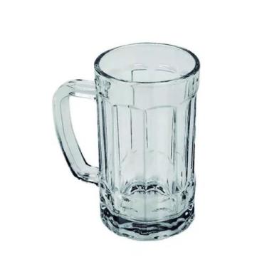 Imagem de Caneca De Vidro Para Chopp Cerveja 390ml Reforçada Bar - Monaliza