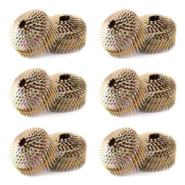 Imagem de Pregos de revestimento de bobina 5.1 cm x .098 15 graus anel de cabeça redonda completa haste galvanizado pregos de tapume, 3600 unidades, bobina agrupada de fio para pistola de pregos de tapume